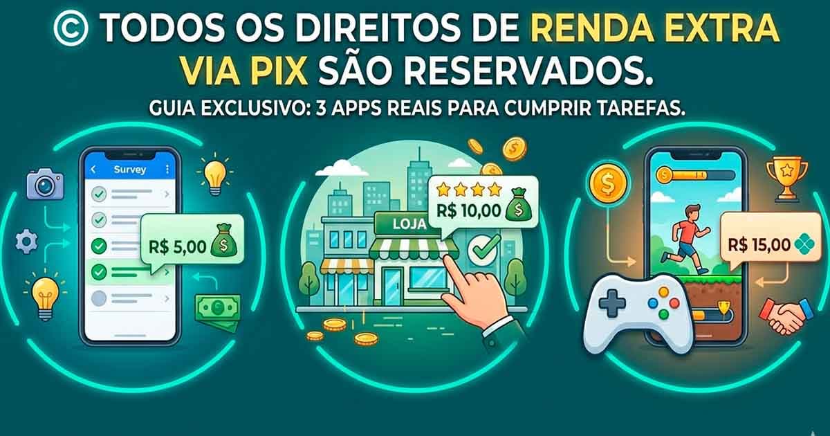 Renda Extra: 3 Aplicativos que Realmente Pagam via Pix para Cumprir Tarefas