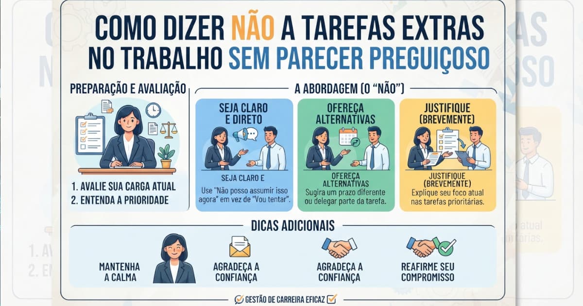 Como Dizer "Não" a Tarefas Extras no Trabalho Sem Parecer Preguiçoso ou Desmotivado