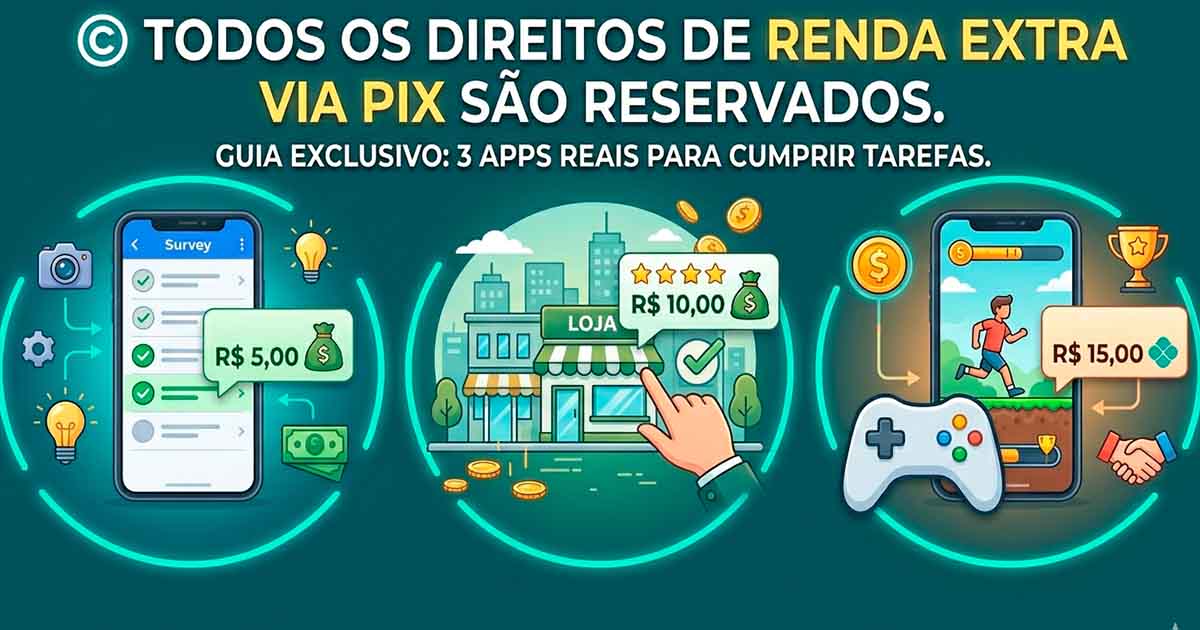 Renda Extra: 3 Aplicativos que Realmente Pagam via Pix para Cumprir Tarefas